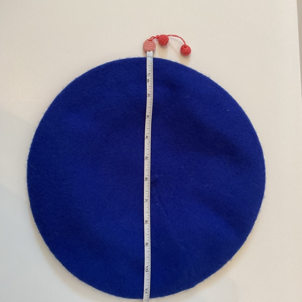 Vintage Aria Lambswool Beret Blue - Picture 3 of 7